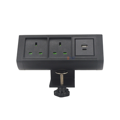 사무실 가구를 위한 USB C형 충전기 클램프온 데스크탑 전원 콘센트