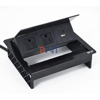공장 US데스크톱 테이블 플립 커버 20W USB 소켓 숨겨진 데스크톱 전원 펌프 붓