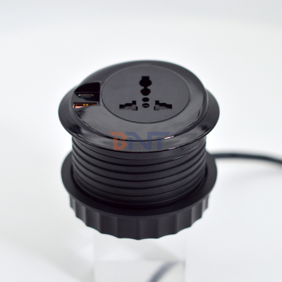 80mm 둥근 전기 플러그 & Eu 소켓 USB 충전형 C 포트가 있는 표준 소켓