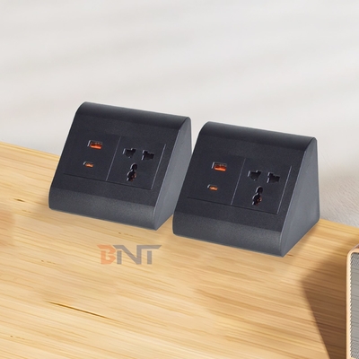사무실 및 가정용 범용 소켓 1구 콘센트 테이블탑 전원 소켓, USB A+C 포트 포함, IP44, 다중 장치용