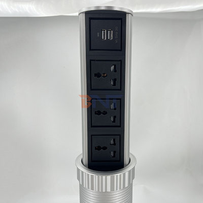 3 유니버설 전원 + 2 USB 포트 수직 모터 승강장 부엌 팝업 전원 소켓 터치 팝업 타입 방수 소켓