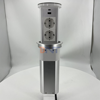 2개의 AC 소켓과 USB 포트를 가진 리프팅 렉세스 테이블 팝업 소켓
