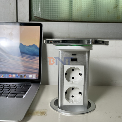 2개의 AC 소켓과 USB 포트를 가진 리프팅 렉세스 테이블 팝업 소켓