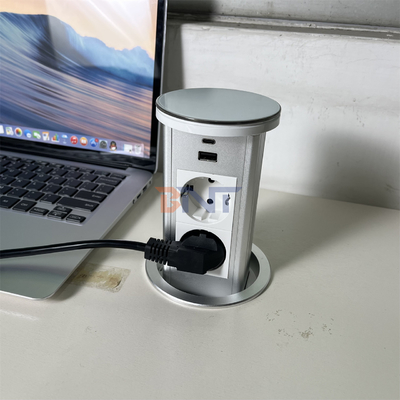 2개의 AC 소켓과 USB 포트를 가진 리프팅 렉세스 테이블 팝업 소켓