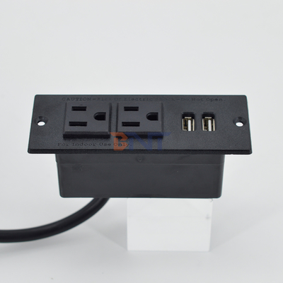 US 표준 책상 장착 가능한 전원 소켓 2 개의 소켓 & 2 개의 USB 타입 A 소켓