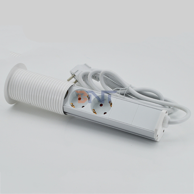 IP44 6cm 흰색 부엌 수직 타워 전원 소지 USB 충전