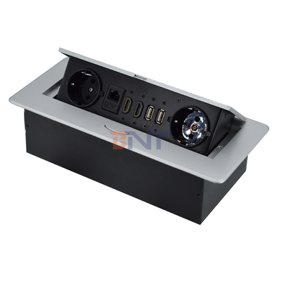임베디드 공장 EU 전원 소지와 함께 팝업 소켓 임베디드 테이블 톱 IP44 2 AC 소지 RJ45 네트워크 및 HDMI 플러그