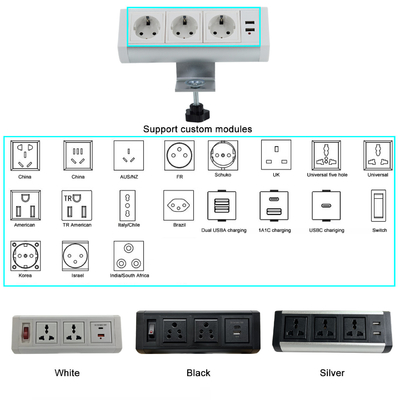 보엔테 클램프 데스크톱에 제거 가능한 데스크톱 마운트 다중 출력 UK 전원 소켓 USB / 테이블 클램프 마운트 전원 출력