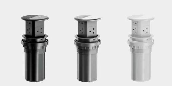 영국 표준 팝업 전원 소켓 상위 무선 충전기와 지능형 부엌 소켓 USB A + C