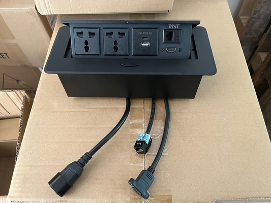 새로운 인기 핑크 합금 팝업 USB 전원 소켓 2 AC USB HDMI RJ45 사무실 회의 호텔