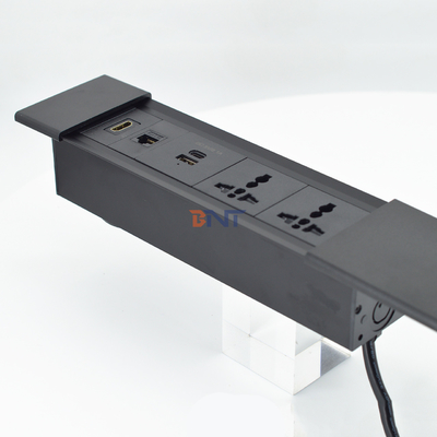 USB 충전 모듈 타입의 사무실 책상용 다기능 슬라이딩 커버 전원 소켓
