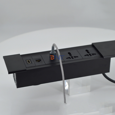USB 충전 모듈 타입의 사무실 책상용 다기능 슬라이딩 커버 전원 소켓