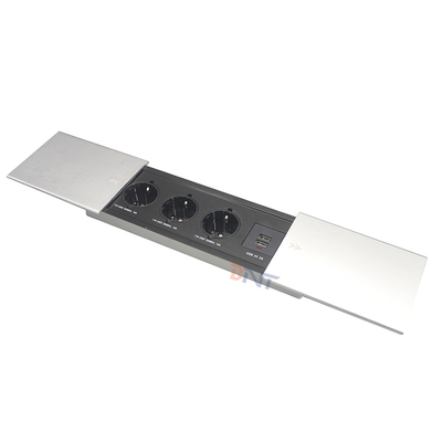 다기능 슬라이딩 커버 USB 스마트 슬라이딩 커버 숨겨진 사무실 테이블 보편적인 전원 테이블 위 전원 소켓