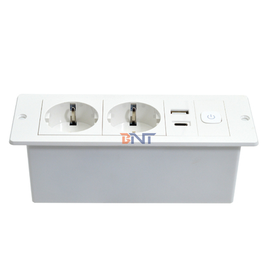 OEM/ODM ABS EU 표준 5V 2.1A 전원 USB A+C 충전 소켓 내장 책상/소파 호텔/바/회의실 소켓