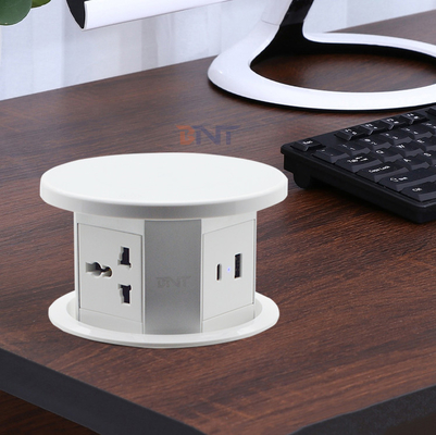 OEM/ODM 스마트 팝업 전원 소켓 4개의 AC 소켓과 2개의 USB 포트가 있는 알루미늄 테이블 톱 소켓 충전 표준 IP44
