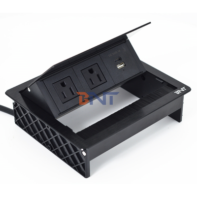 공장 US데스크톱 테이블 플립 커버 20W USB 소켓 숨겨진 데스크톱 전원 펌프 붓
