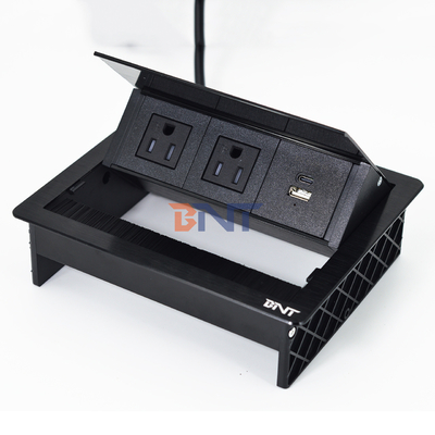 공장 US데스크톱 테이블 플립 커버 20W USB 소켓 숨겨진 데스크톱 전원 펌프 붓