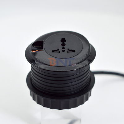 80mm 둥근 전기 플러그 & Eu 소켓 USB 충전형 C 포트가 있는 표준 소켓