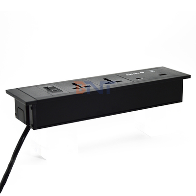 내장형 탁상 소켓 유니버설 전원 소켓 USB A+C 포트 65W 최대 출력 US/EU/AU 16A/13A