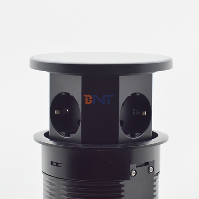 OEM/ODM 스마트 팝업 전원 소켓 3개의 AC 소켓과 2개의 USB 포트가 있는 알루미늄 테이블 톱 소켓 충전 표준 IP44