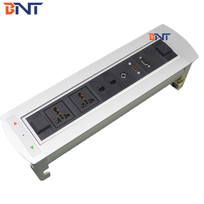 둥근 코너 180도 회전 각 dDesk 플립업 전원 출력