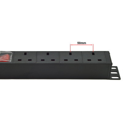 PDU 4-포트 소재 SPD 급류 보호자 전력 스트립 확장 소켓 3250W 켜기 / 끄기 스위치 및 전력 케이블