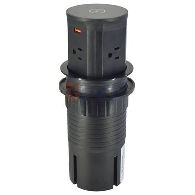 4 Outlet US 표준 부엌 리프트 소켓 숨겨진 공기 팝업 소켓 EU 영국 연결 USB 무선 충전
