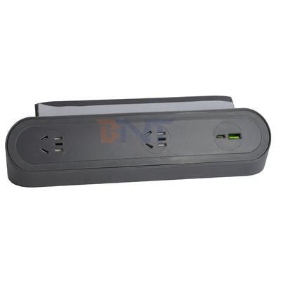 3 패널 데스크톱 다기능 전원 소켓과 8AC 전기 소켓 및 이중 USB A + C 충전 소켓