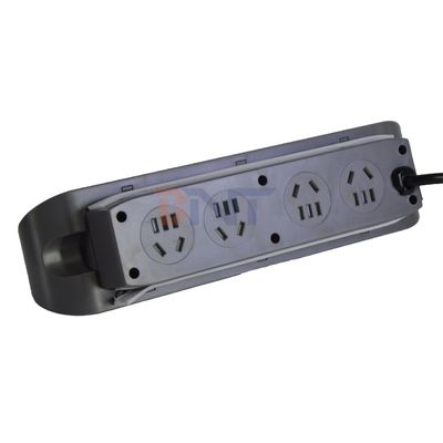 3 패널 데스크톱 다기능 전원 소켓과 8AC 전기 소켓 및 이중 USB A + C 충전 소켓