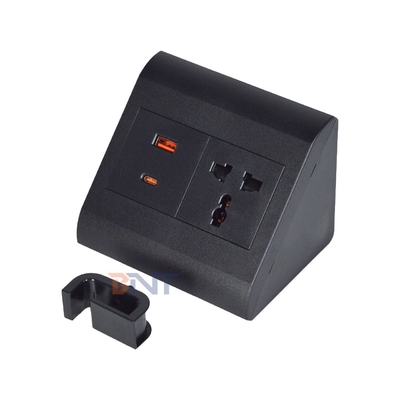 사무실 및 가정용 범용 소켓 1구 콘센트 테이블탑 전원 소켓, USB A+C 포트 포함, IP44, 다중 장치용