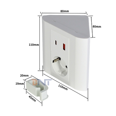 휴대용 책상 EU 소켓 오피스 및 가정용 IP44 여러 장치에 대한 USB A + C 출력 포트