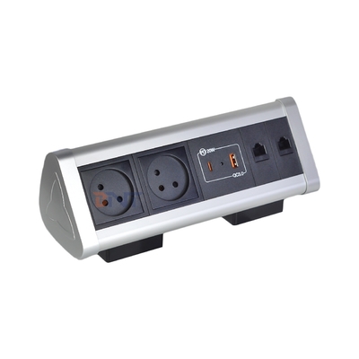 접착 클립 디자인 데스크톱 클램프 소켓 전원 스트립 2 IS AC 소켓 USB A + C PD 20W 빠른 충전