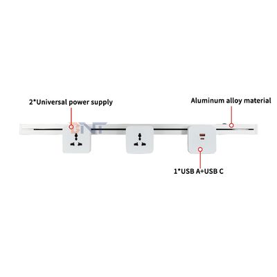 새로운 탈착식 초슬림 트랙 소켓 편리한 벽걸이형 멀티 아울렛 전원 레일 트랙 소켓