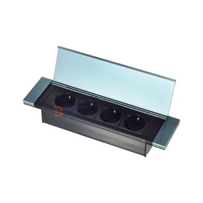 내장 플립 커버 디자인 데스크톱 소켓 전원 4 EU AC 소켓