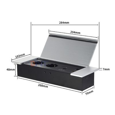 숨겨진 플립 디자인 데스크탑 소켓 전원 2 EUAC 콘센트 USB A+C HDMI 네트워크