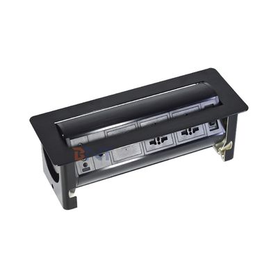 멀티미디어 회전 책상 스위치 소켓 / 플립 업 테이블 전원 소지점 / 회의 테이블 패널 장착 플러그