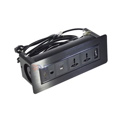 멀티미디어 회전 책상 스위치 소켓 / 플립 업 테이블 전원 소지점 / 회의 테이블 패널 장착 플러그