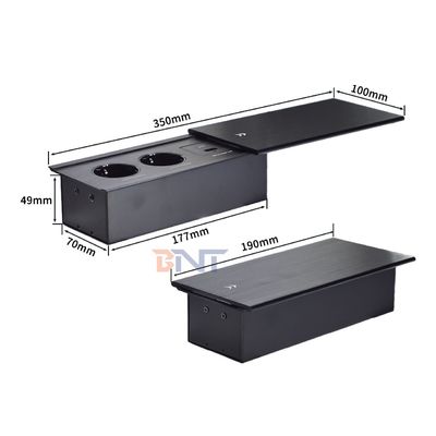 슬리프 오픈 유로 테이블 톱 전기 전원 소켓 2 AC 소켓 USB A+C IP44 16A 오피스 용용 등급 전류 EU 플러그 표준