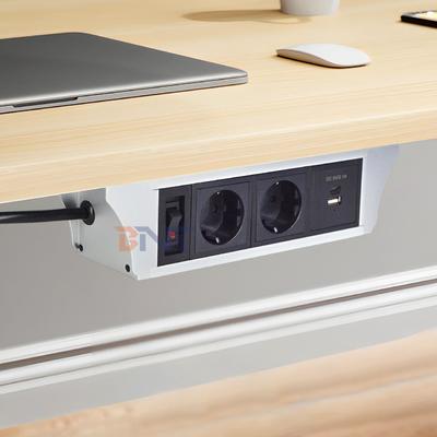 유연한 EU 테이블 / 의자 / 소파 가장자리 아래에 설치 된 전력 스트립 USB 포트가있는 매달린 전기 확장 소켓