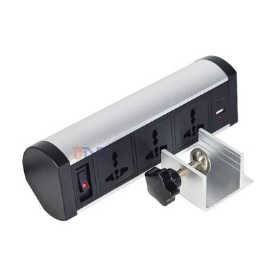 접착 클립 디자인 클램프 테이블 소켓 3 AC 콘센트 USB A+C 데스크탑 클램프 소켓 전원 스트립