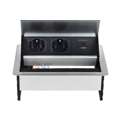 공장 맞춤형 데스크톱 브러쉬 테이블 플립 커버 20W USB 소켓 숨겨진 데스크톱 전원