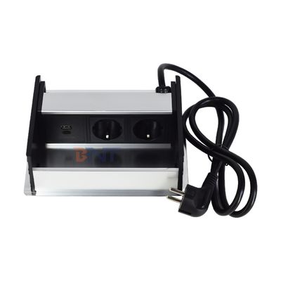 공장 맞춤형 데스크톱 브러쉬 테이블 플립 커버 20W USB 소켓 숨겨진 데스크톱 전원