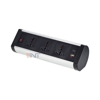 접착 클립 디자인 클램프 테이블 소켓 3 AC 콘센트 USB A+C 데스크탑 클램프 소켓 전원 스트립